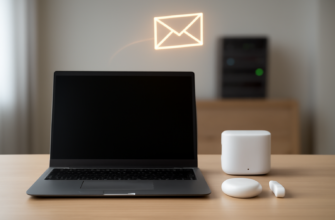 Ноутбук и датчики умного дома Xiaomi, письмо уходит на почтовый сервер по SMTP